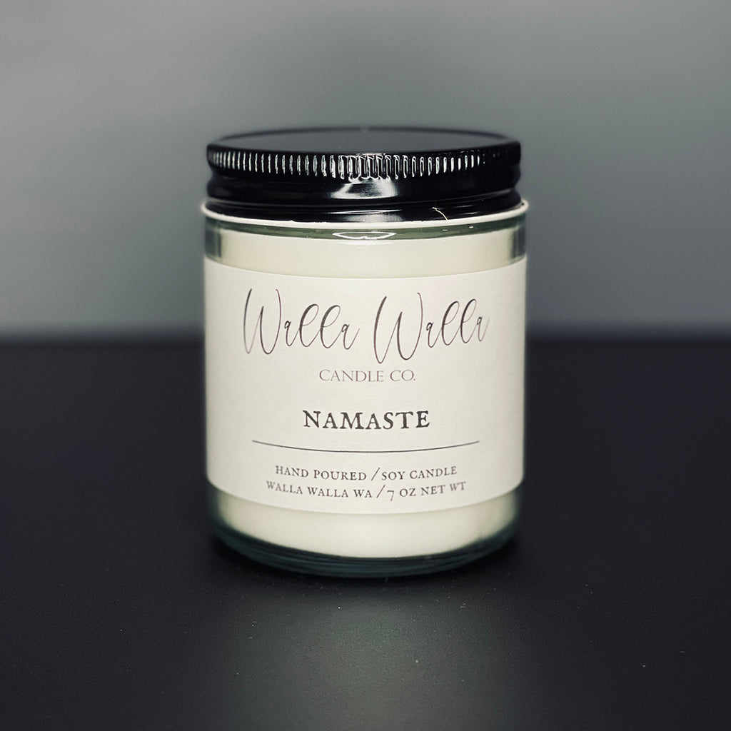 "NAMASTE" CANDLE Walla Walla Candle Co.
