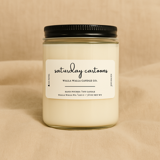 "SATURDAY CARTOONS" CANDLE