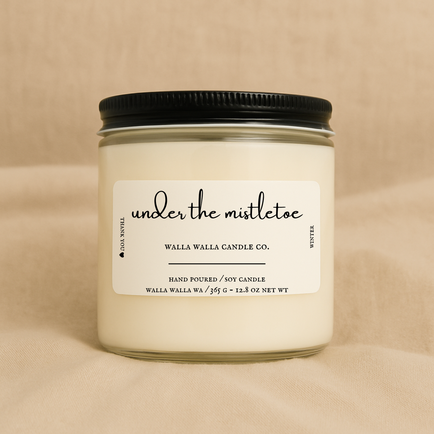 "UNDER THE MISTLETOE" CANDLE